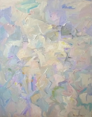 James P. Kerr - Abstract with Lavendar - Oil on Canvas - 60x48