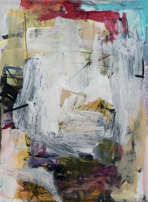 Charlotte Foust - Taking Direction II - Acrylic on Paper - 20x15