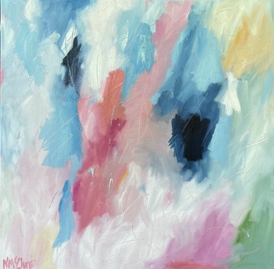 Nancy McClure - Happy Morning - Oil on Canvas - 32 x 32