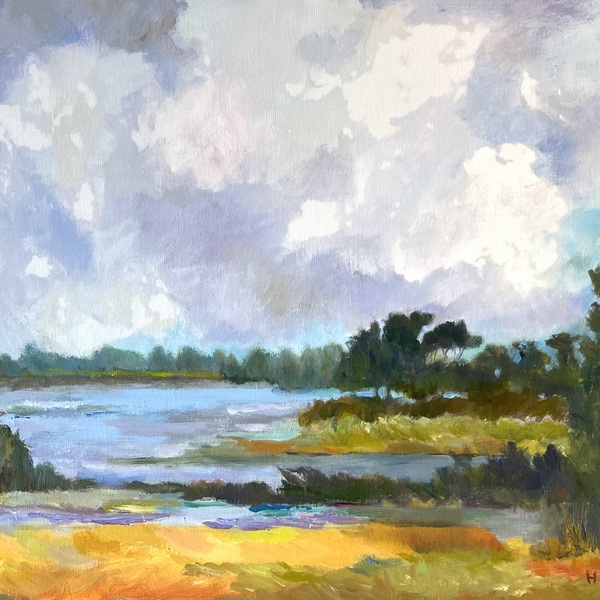 Margaret Hill - River View - Oil on Canvas - 18x24