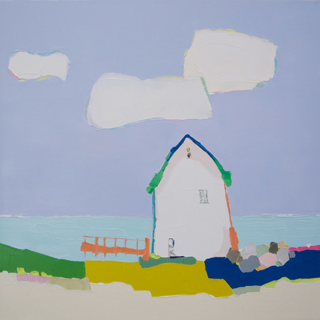 Donna Walker - Blue Sea - Oil on Canvas - 16x16