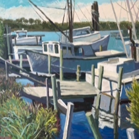Steve Moore - Marshallberg Harbor - Acrylic on Canvas - 24x30