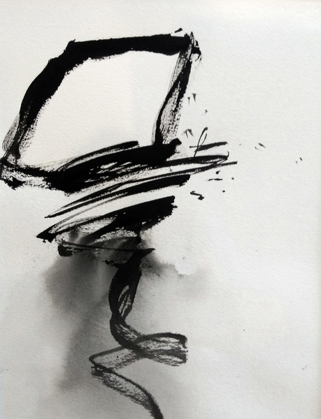 Sherry O'Neill - Black and White Study X - Acrylic on Paper - 11x14