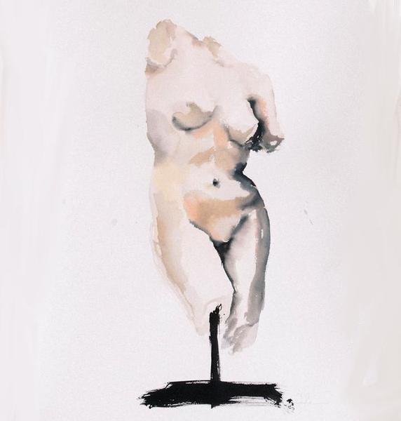 Inslee Fariss - Helenistic Aphrodite - Ink & Watercolor on Paper - 52x36