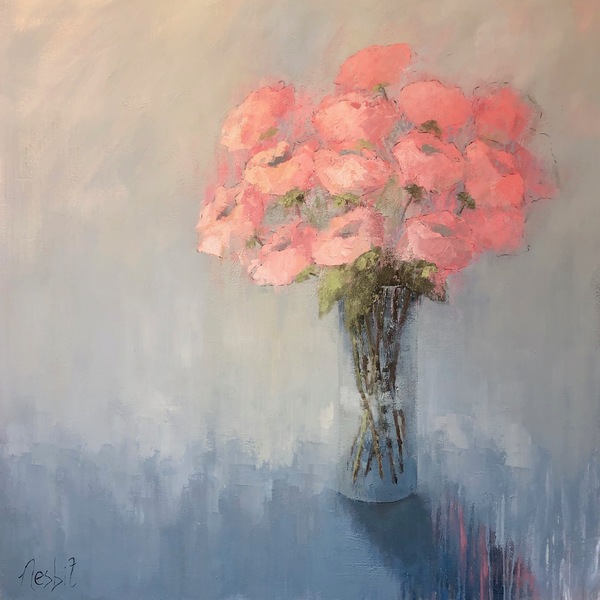 Angela Dewar Nesbit - Hopelessly In Love - Oil on Canvas - 46x46