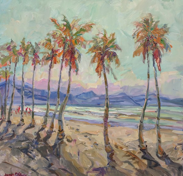 James P. Kerr - Samara Beach - Oil on Canvas - 40x40