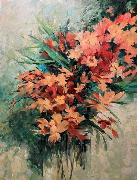 Rebecca Patman - Floral - Oil on Canvas - 40x30