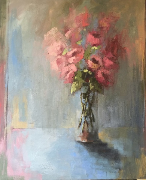 Angela Dewar Nesbit - Pretty In Pink - Oil on Canvas - 48x36