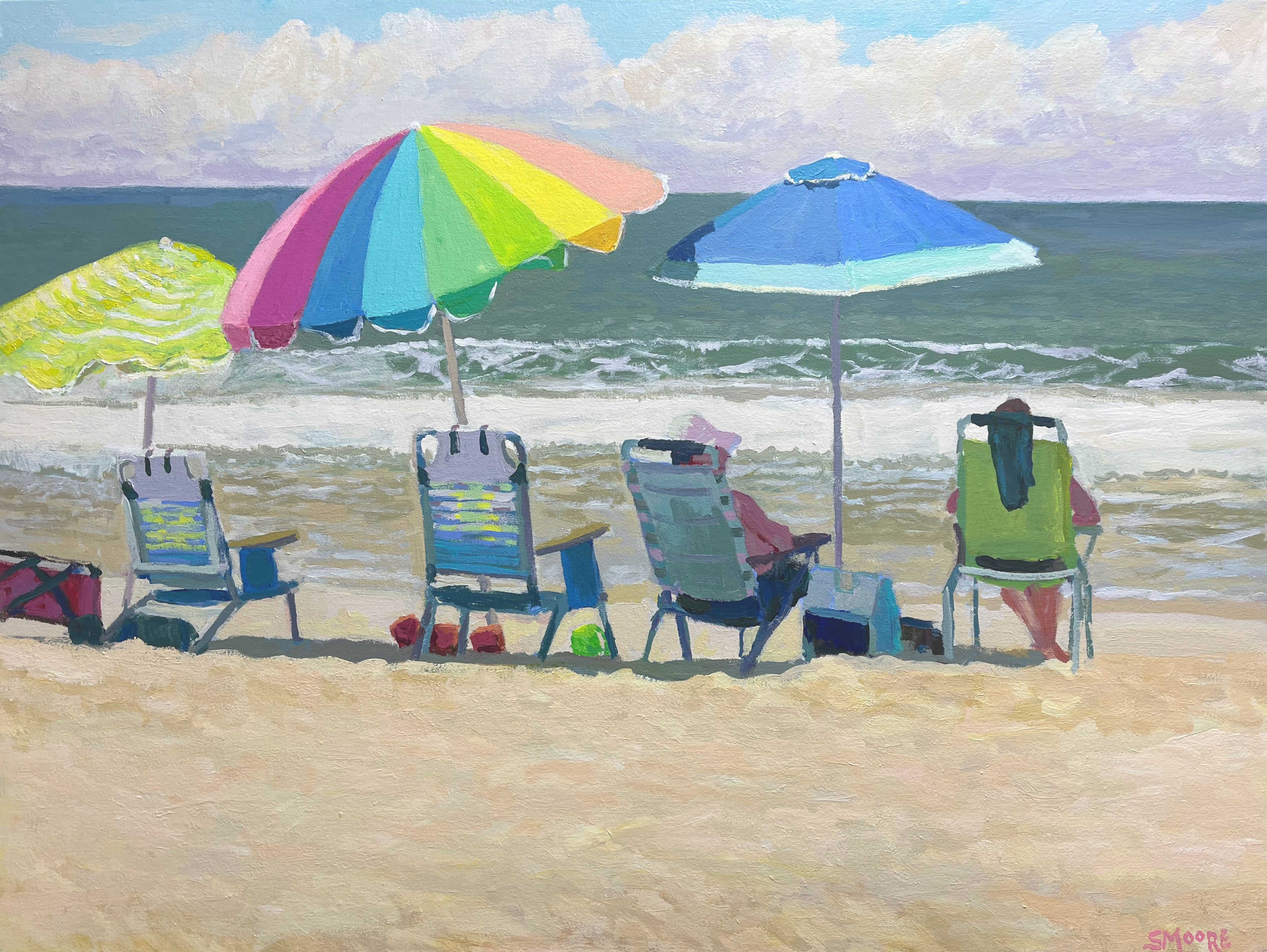 Steve Moore - Beach Days AB - Acrylic on Canvas - 30x40