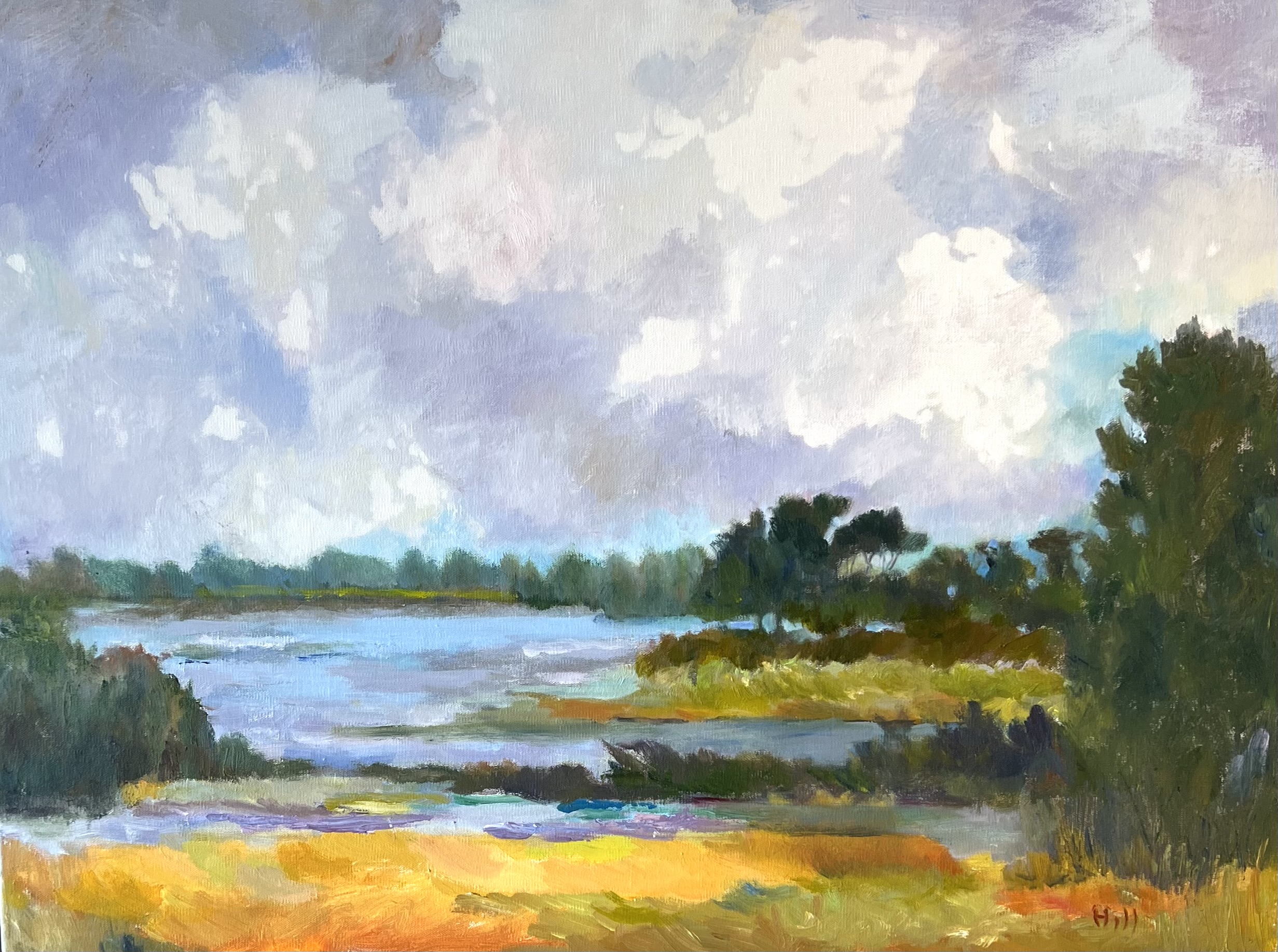 Margaret Hill - River View - Oil on Canvas - 18x24