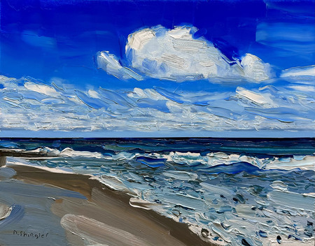 David Shingler - Cape Hatteras National Seashore I - Oil on Wood - 11x14