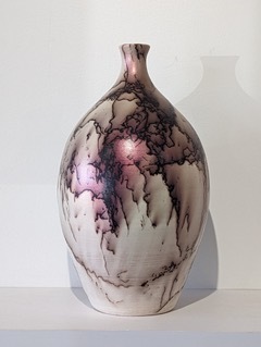 Mark Golitz - Horse Hair Vase Red - Ceramic - 13 x 7