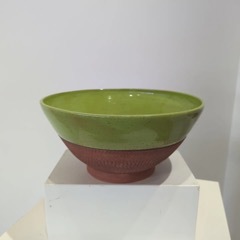 Mark Golitz - Lime Chattered Bowl - Ceramic - 6 x 12 1/2