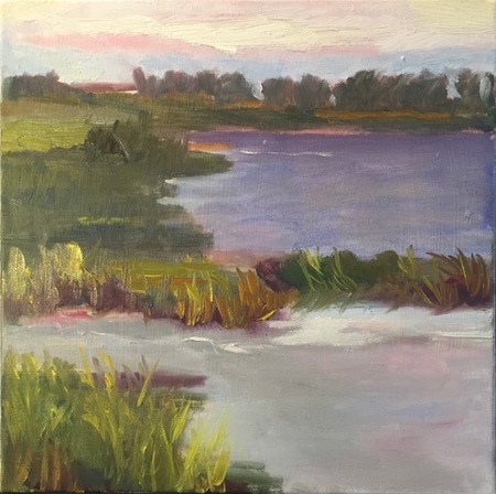 Margaret Hill - Afternoon Tide - Oil on Canvas - 12x12