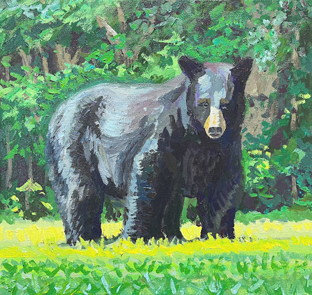 Steve Moore - KC's Little Bear - Acrylic on Canvas - 12x12