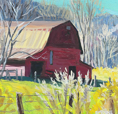 Steve Moore - Watauga Barn - Acrylic on Canvas - 12x12