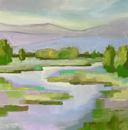 Lindsay Jones - Lavender Hills - Oil on Canvas - 12x12