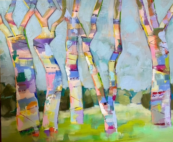 Lindsay Jones - Trees Dancing in the Landscape III - Acrylic on Canvas - 20x24