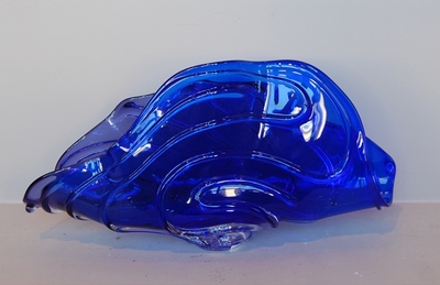 Seattle Glass Studio - Medium String Theory Fan Blue - GLASS