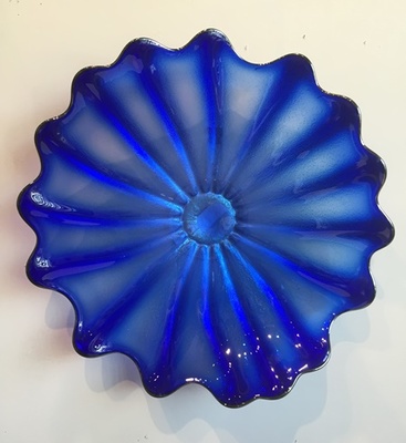 Seattle Glass Studio - Medium Cobalt Plate - GLASS