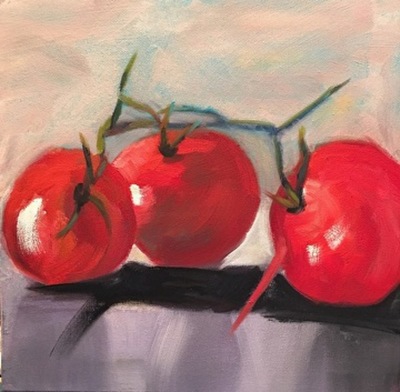 Nancy McClure - Three Toms - Oil on Canvas - 12x12