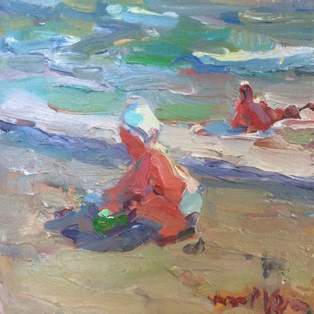 James  P. Kerr - Sand Pies - Oil on Canvas - 8x10