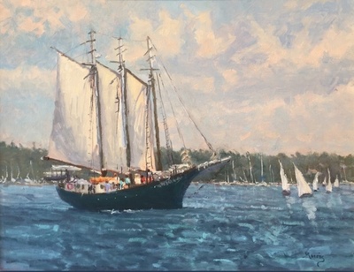 Suzanne Morris - Day Sail - Oil on Linen - 14 x 18