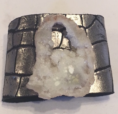 Sugarfoot Jewels - Geode & Leather Cuff Bracelet
