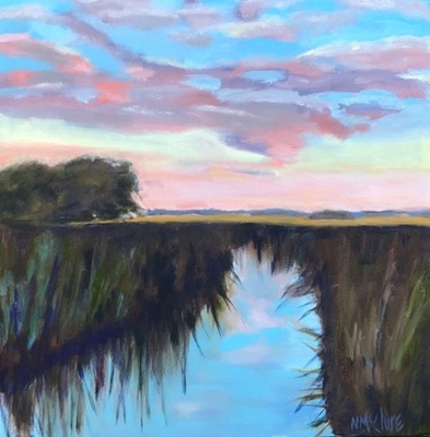 Nancy McClure - Morning Reflection - Acrylic on Canvas - 30x30