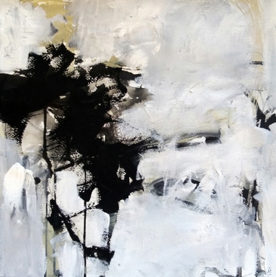 Sherry O'Neill - Black and White Study III - Acrylic on Paper - 12x12