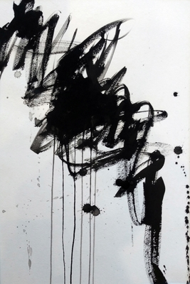 Sherry O'Neill - Black and White Study XII - Acrylic on Paper - 18x24