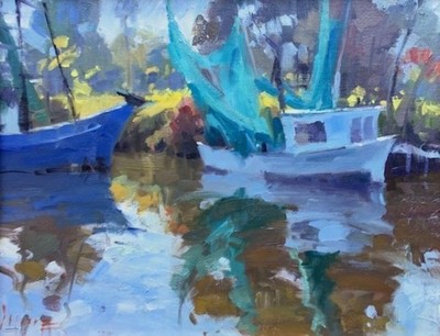 Larry Moore - Mayfly, Sneads Ferry - Oil on Canvas - 11x14