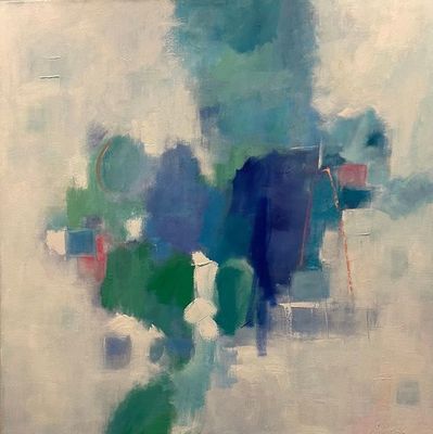 Nancy McClure - Climbing Up - Oil on Canvas - 40x40