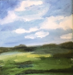 Nancy McClure - Mini Landscape XIII - Oil on Canvas - 6x6