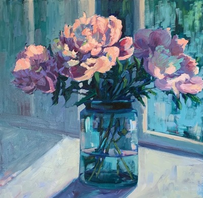 Susan Hecht - In The Window - Oil on Canvas - 36x36