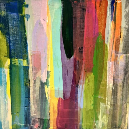 Sharon Paige - Rainbow Twist I - Acrylic on Canvas - 12x12