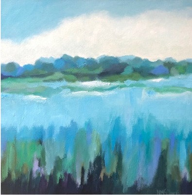 Nancy McClure - Beyond The Meadow - Oil on Canvas - 30x30