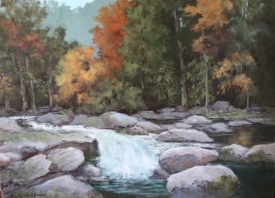 Sheila Wood Hancock - Mountain Stream - Oil on Canvas - 20x24