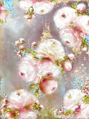 Amy Abig - Pink Lemonade - Oil on Canvas Board - 16x12