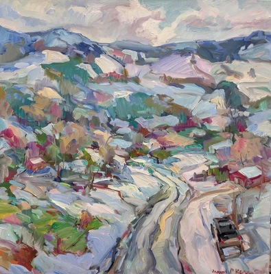 James  P. Kerr - April Snow - Oil on Canvas - 36x36