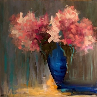 Karen Scott - Pretty In Pink - Acrylic on Canvas - 30x30