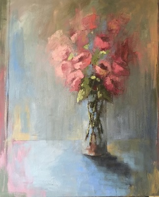 Angela Dewar Nesbit - Pretty In Pink - Oil on Canvas - 48x36