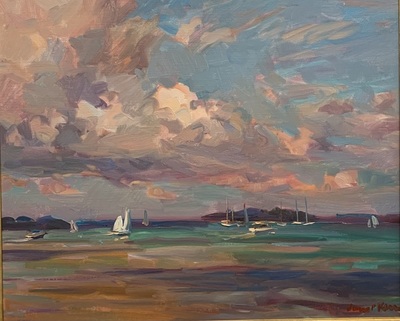 James P. Kerr - Abaco Sailing - Oil on Canvas - 25x30