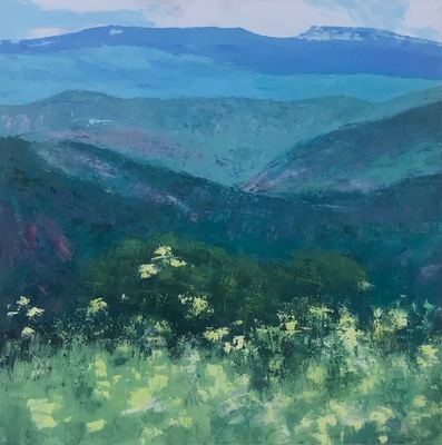 Ginny Chenet - Mountain Memories - Acrylic on Canvas - 36x36