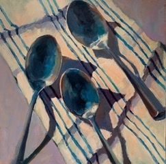 Susan Hecht - Tasting - Oil on Canvas - 30 x 30