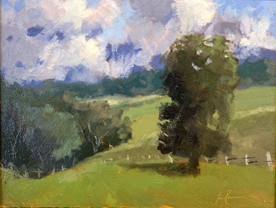 Fen Rascoe - High Country Clouds - Oil on Gesso Panel - 11 x 14