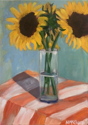 Nancy McClure - Summer Blooms - Oil on Canvas - 21 x 15