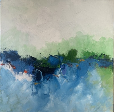 Nancy McClure - Paddle Through II - Oil on Canvas - 20 x 20