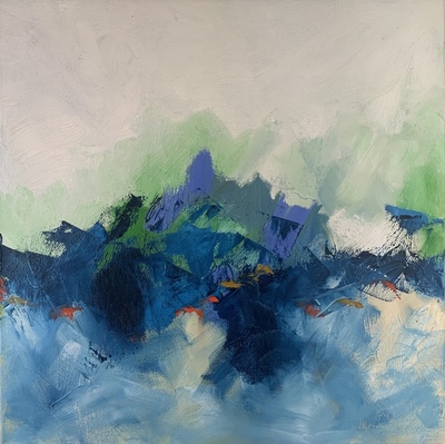 Nancy McClure - Paddle Through III - Oil on Canvas - 20 x 20