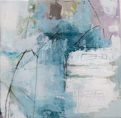 Toni Swarthout - Sails #1 - Acrylic on Canvas - 12 x 12